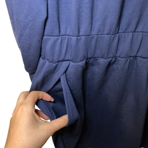 Blue Casual Long Sleeve Jumpsuit - Picture 3 of 6